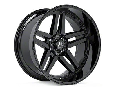 Hartes Metal Savage Gloss Black 6-Lug Wheel; 20x10; -18mm Offset (04-15 Titan)