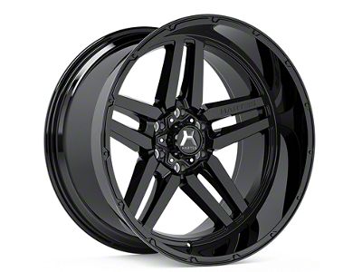 Hartes Metal Savage Gloss Black 6-Lug Wheel; 20x12; -44mm Offset (04-15 Titan)