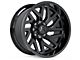 Hartes Metal Stealth Gloss Black Milled with Satin Dark Tint 6-Lug Wheel; Left Directional; 20x10; -18mm Offset (04-15 Titan)