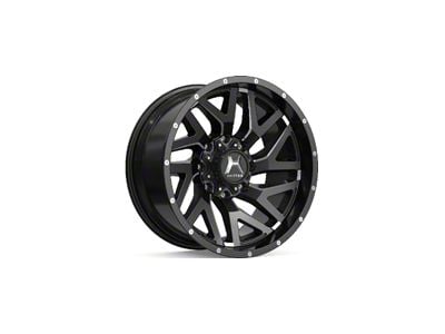 Hartes Metal Stealth Gloss Black Machined 6-Lug Wheel; 20x10; -18mm Offset (04-15 Titan)