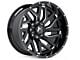 Hartes Metal Stealth Gloss Black Milled 6-Lug Wheel; Left Directional; 20x10; -18mm Offset (04-15 Titan)