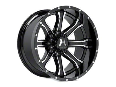 Hartes Metal Strike Gloss Black Machined 6-Lug Wheel; 20x10; -18mm Offset (04-15 Titan)