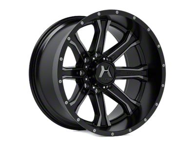 Hartes Metal Strike Gloss Black Machined with Dark Tint 6-Lug Wheel; 20x9; 0mm Offset (04-15 Titan)