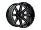 Hartes Metal Strike Gloss Black Machined with Dark Tint 6-Lug Wheel; 20x9; 0mm Offset (04-15 Titan)