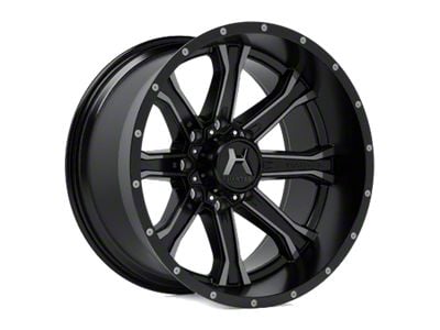 Hartes Metal Strike Gloss Black Machined with Dark Tint 6-Lug Wheel; 20x9; 15mm Offset (04-15 Titan)