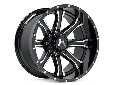 Hartes Metal Strike Gloss Black Milled 6-Lug Wheel; 20x9; 0mm Offset (04-15 Titan)