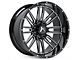 Hartes Metal Whipsaw Gloss Black Milled 6-Lug Wheel; 22x12; -44mm Offset (04-15 Titan)