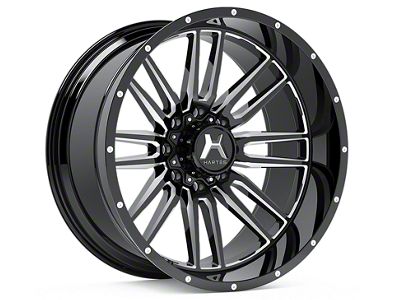 Hartes Metal Whipsaw Gloss Black Milled 6-Lug Wheel; 24x12; -44mm Offset (04-15 Titan)