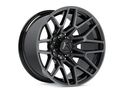 Hartes Metal Crossbow Gloss Black Machined with Satin Dark Tint 6-Lug Wheel; 22x12; -44mm Offset (05-15 Tacoma)