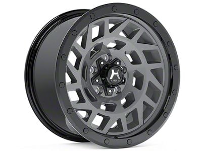 Hartes Metal Monster Anthracite with Black Simulated Beadlock 6-Lug Wheel; 17x8.5; -6mm Offset (05-15 Tacoma)