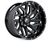 Hartes Metal Stealth Gloss Black Milled 6-Lug Wheel; Right Directional; 20x10; -18mm Offset (05-15 Tacoma)