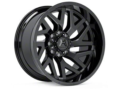 Hartes Metal Stealth Gloss Black Milled with Satin Dark Tint 6-Lug Wheel; 22x12; -44mm Offset (05-15 Tacoma)