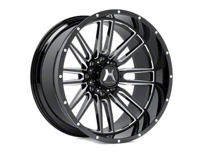 Hartes Metal Whipsaw Gloss Black Milled 6-Lug Wheel; 20x10; -18mm Offset (05-15 Tacoma)