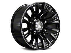 Hartes Metal Maverick Gloss Black Milled 5-Lug Wheel; 20x10; -12mm Offset (07-13 Tundra)