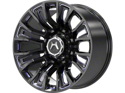 Hartes Metal Maverick Gloss Black Milled with Blue Tint 5-Lug Wheel; 20x10; -12mm Offset (07-13 Tundra)