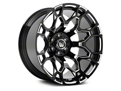 Hartes Metal Spur Gloss Black Milled Wheel; 22x12; -44mm Offset (07-13 Tundra)