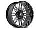 Hartes Metal Whipsaw Gloss Black Milled 5-Lug Wheel; 22x12; -44mm Offset (07-13 Tundra)