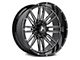 Hartes Metal Whipsaw Gloss Black Milled 5-Lug Wheel; 24x12; -44mm Offset (07-13 Tundra)