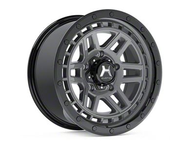 Hartes Metal Beast Anthracite with Black Simulated Beadlock 6-Lug Wheel; 17x8.5; -6mm Offset (10-24 4Runner)