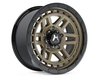 Hartes Metal Beast Matte Bronze with Black Simulated Beadlock 6-Lug Wheel; 17x8.5; -6mm Offset (10-24 4Runner)