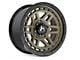 Hartes Metal Beast Matte Bronze with Black Simulated Beadlock 6-Lug Wheel; 17x8.5; 15mm Offset (10-24 4Runner)