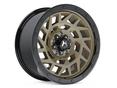 Hartes Metal Monster Matte Bronze with Black Simulated Beadlock 6-Lug Wheel; 18x9; 15mm Offset (10-24 4Runner)