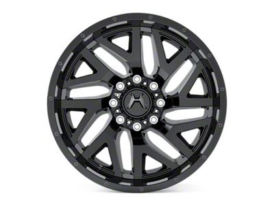 Hartes Metal Stealth Gloss Black Milled with Satin Dark Tint 6-Lug Wheel; Right Directional; 22x12; -44mm Offset (10-24 4Runner)