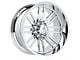 Hartes Metal Whipsaw Polished 6-Lug Wheel; 22x12; -44mm Offset (10-24 4Runner)