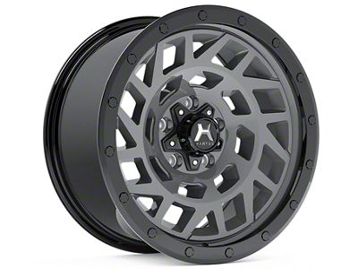 Hartes Metal Monster Anthracite with Black Simulated Beadlock 6-Lug Wheel; 17x8.5; 15mm Offset (2024 Tacoma)
