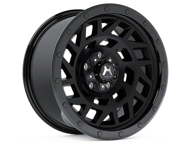 Hartes Metal Monster Matte Black with Gloss Black Bolts 6-Lug Wheel; 17x8.5; 15mm Offset (2024 Tacoma)