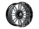 Hartes Metal Whipsaw Gloss Black Milled 6-Lug Wheel; 20x10; -18mm Offset (2024 Tacoma)