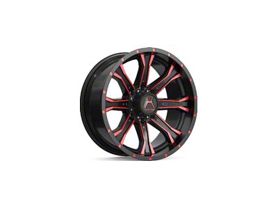 Hartes Metal Strike Gloss Black Machined with Red Tint 6-Lug Wheel; 20x10; -18mm Offset (03-09 4Runner)
