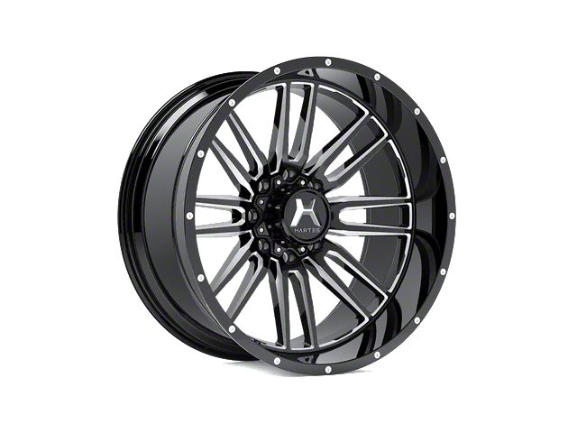 Hartes Metal Whipsaw Gloss Black Milled 6-Lug Wheel; 20x10; -18mm Offset (22-24 Bronco Raptor)
