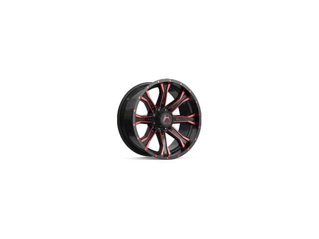 Hartes Metal Strike Gloss Black Machined with Red Tint 6-Lug Wheel; 20x9; 0mm Offset (21-24 Bronco, Excluding Raptor)