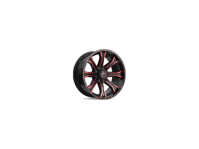 Hartes Metal Strike Gloss Black Machined with Red Tint 6-Lug Wheel; 20x10; -18mm Offset (21-24 Bronco, Excluding Raptor)