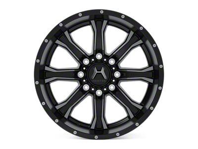 Hartes Metal Strike Gloss Black Milled with Satin Dark Tint 6-Lug Wheel; 20x9; 0mm Offset (21-25 Bronco, Excluding Raptor)