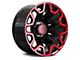 Hartes Metal Blaze Gloss Black Machined with Red Tint Wheel; 22x12; -44mm Offset (84-01 Jeep Cherokee XJ)