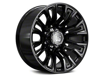 Hartes Metal Maverick Gloss Black Milled Wheel; 20x10; -24mm Offset (84-01 Jeep Cherokee XJ)