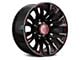 Hartes Metal Maverick Gloss Black Milled with Red Tint Wheel; 20x10; -24mm Offset (84-01 Jeep Cherokee XJ)