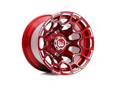 Hartes Metal Spur Candy Red with Milled Edge Wheel; 20x10; -24mm Offset (84-01 Jeep Cherokee XJ)