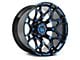 Hartes Metal Spur Gloss Black Milled with Blue Tint Wheel; 20x10; -24mm Offset (84-01 Jeep Cherokee XJ)