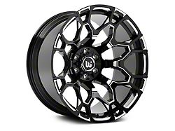 Hartes Metal Spur Gloss Black Milled Wheel; 20x10; -24mm Offset (84-01 Jeep Cherokee XJ)