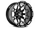 Hartes Metal Spur Gloss Black Milled Wheel; 20x10; -24mm Offset (84-01 Jeep Cherokee XJ)