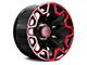 Hartes Metal Blaze Gloss Black Machined with Red Tint Wheel; 20x10 (20-24 Jeep Gladiator JT)