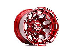 Hartes Metal Spur Candy Red with Milled Edge Wheel; 20x10; -24mm Offset (20-24 Jeep Gladiator JT)