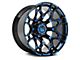 Hartes Metal Spur Gloss Black Milled with Blue Tint Wheel; 20x10 (20-24 Jeep Gladiator JT)