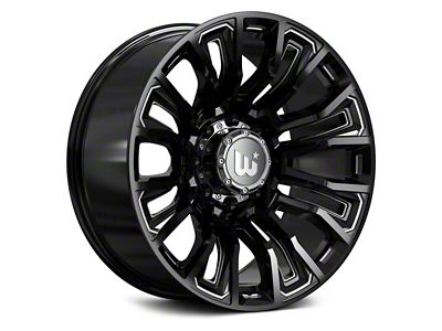 Hartes Metal Maverick Gloss Black Milled Wheel; 20x10; -24mm Offset (99-04 Jeep Grand Cherokee WJ)