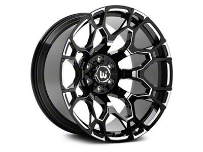 Hartes Metal Spur Gloss Black Milled Wheel; 20x10; -24mm Offset (11-21 Jeep Grand Cherokee WK2)