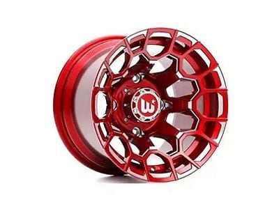 Hartes Metal Spur Candy Red with Milled Edge Wheel; 20x10; -24mm Offset (93-98 Jeep Grand Cherokee ZJ)