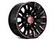 Hartes Metal Maverick Gloss Black Milled with Red Tint Wheel; 20x10 (07-18 Jeep Wrangler JK)